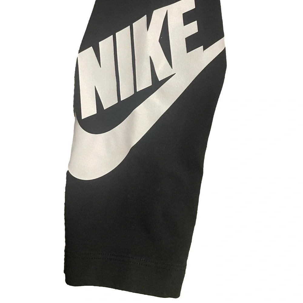 Nike Black Leggings Swoosh Logo Women Medium Athletic Workout